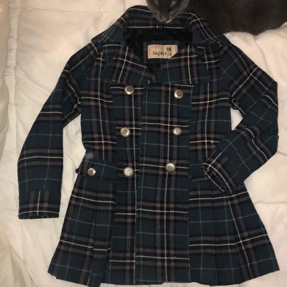 Plaid Double Breasted Sugarfly Winter Coat